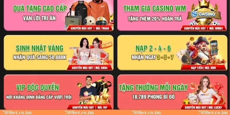 Khuyến mãi hot trên 789bet chính thức